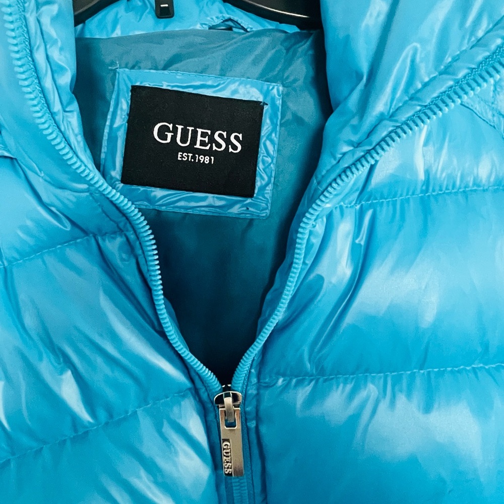 Guess Blue Puffer Jacket - Picture 5 of 6